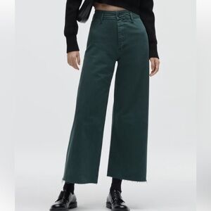 Zara Marine Straight Jeans in Green